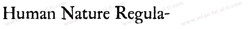 Human Nature Regula字体转换